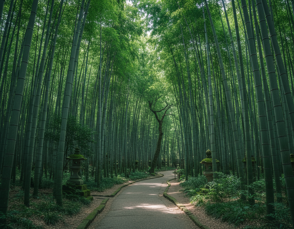 가마쿠라 한적한 대나무 숲, 호코쿠지, 관광객 없는 가마쿠라 사찰