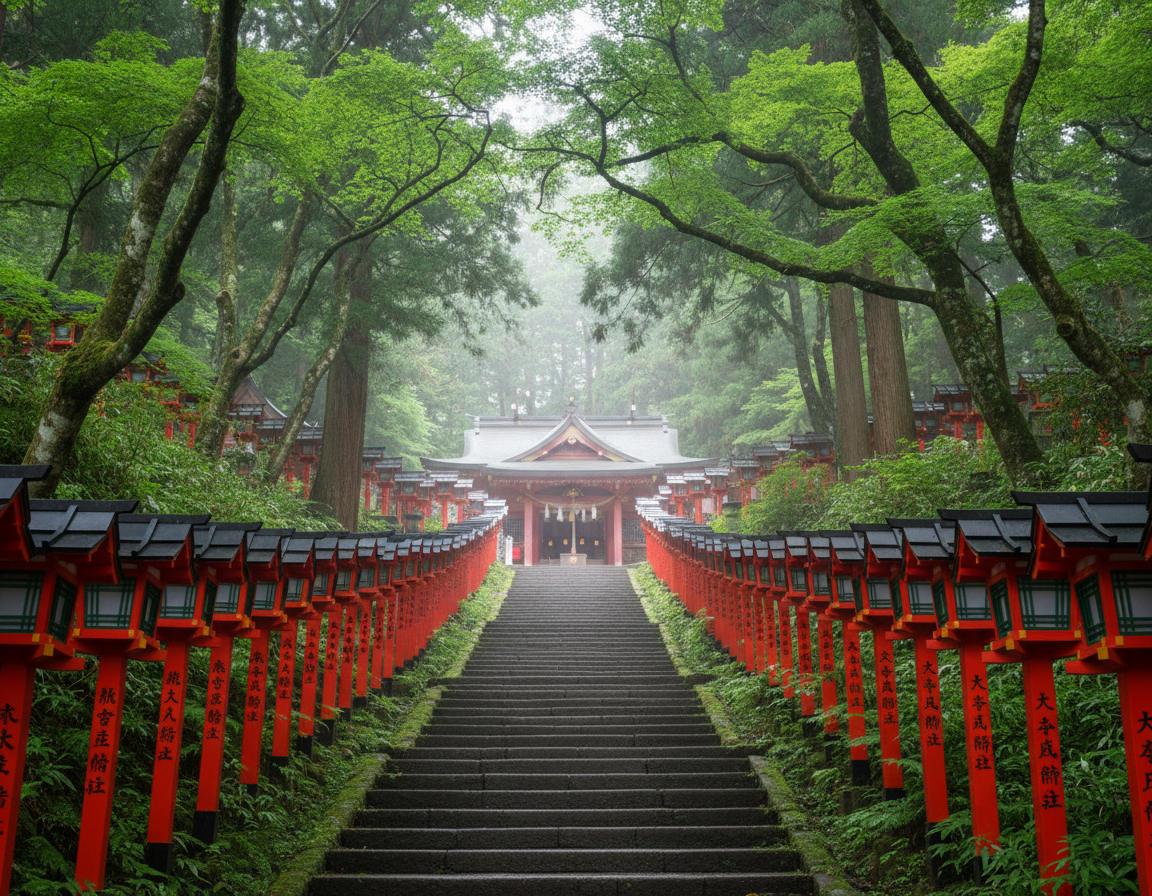 교토 북부 한적한 장소, 키부네 신사, 관광객 없는 교토