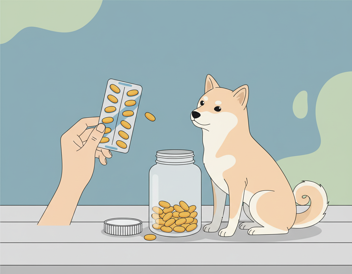 개별 포장된 강아지 오메가3와 산패 방지 확인