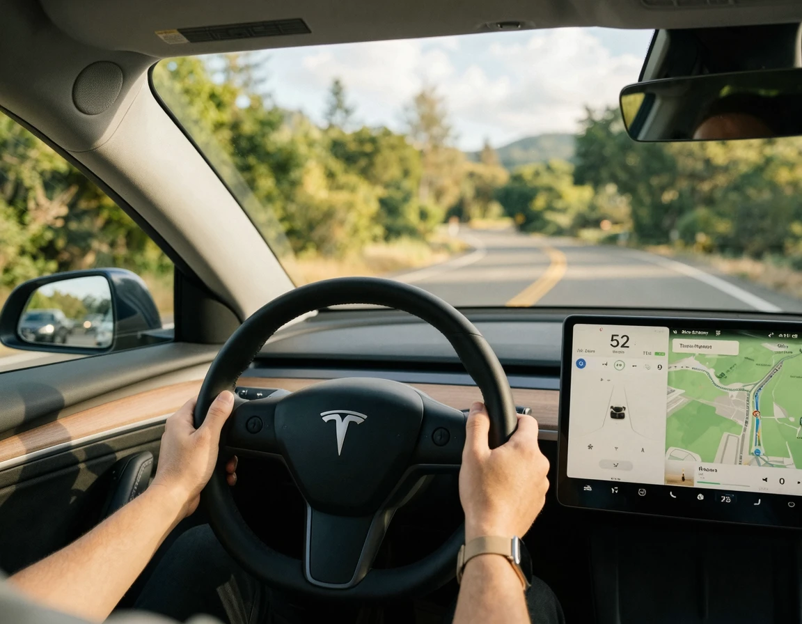 테슬라 모델Y 실내 인테리어 및 디스플레이