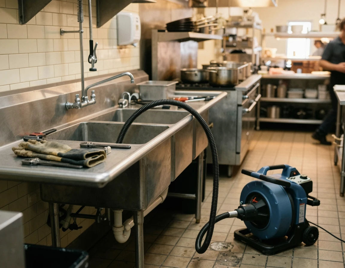 하수구 배관 청소를 위한 전문 샤프트 장비