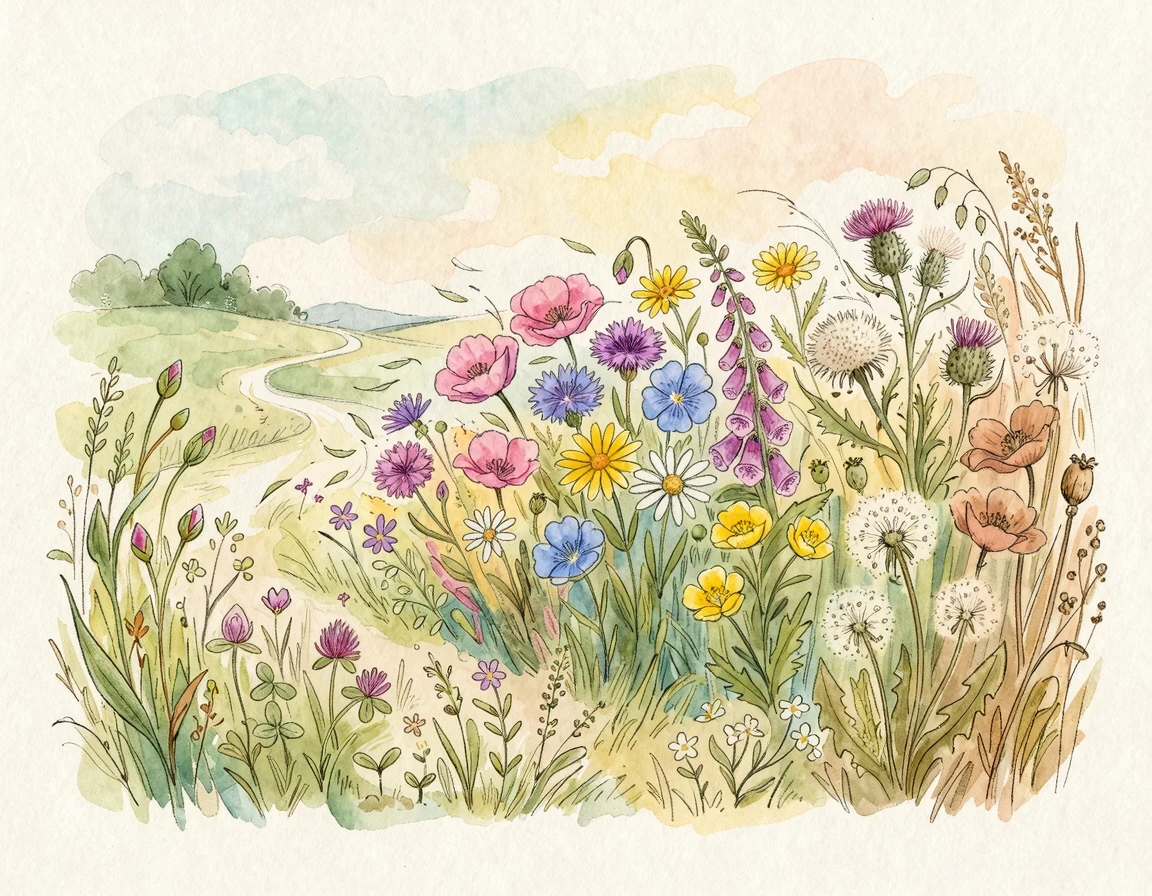 각자의 속도로 피어나는 아름다운 들꽃들