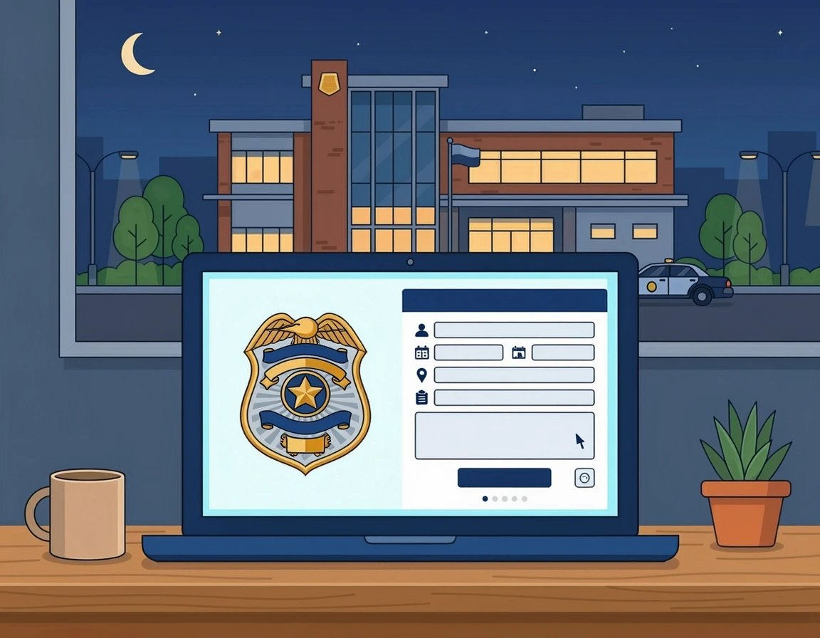 사이버범죄 신고시스템 접수 일러스트