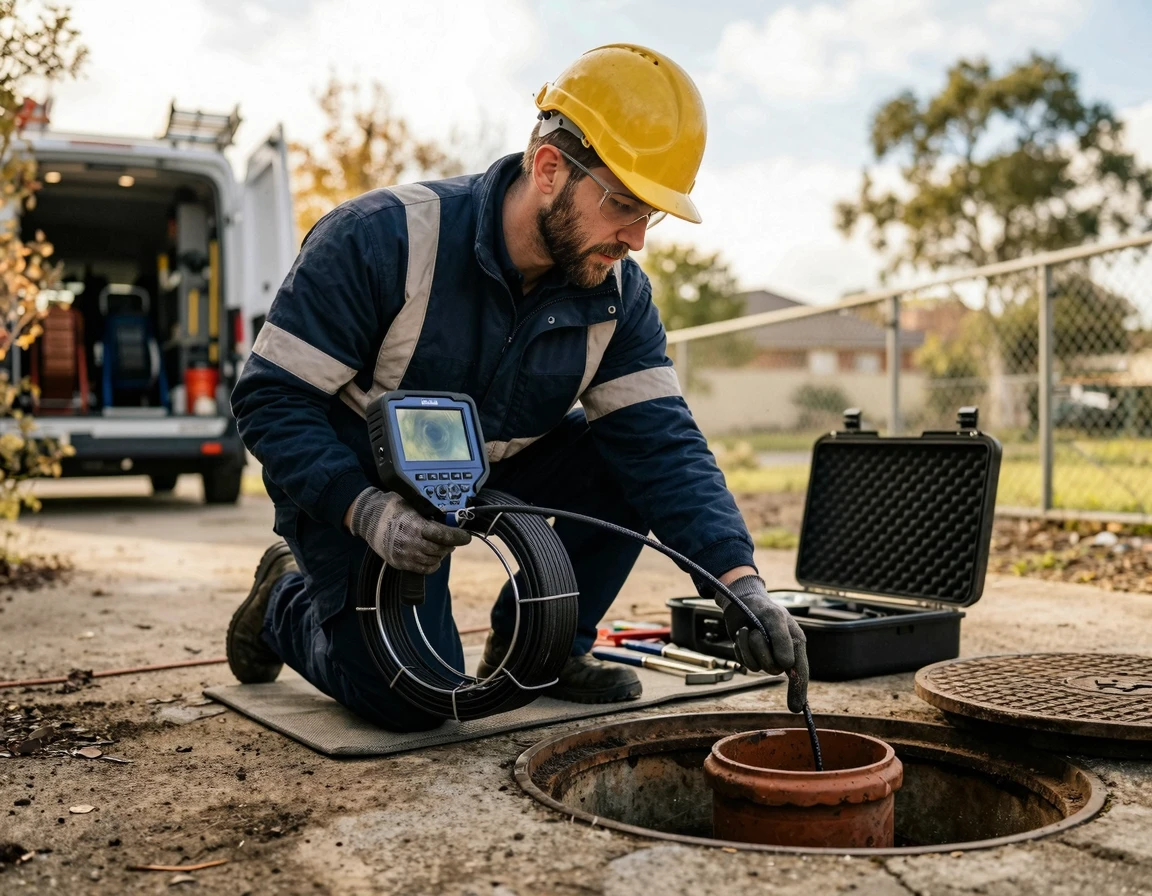 하수구 내시경 카메라 투입 작업