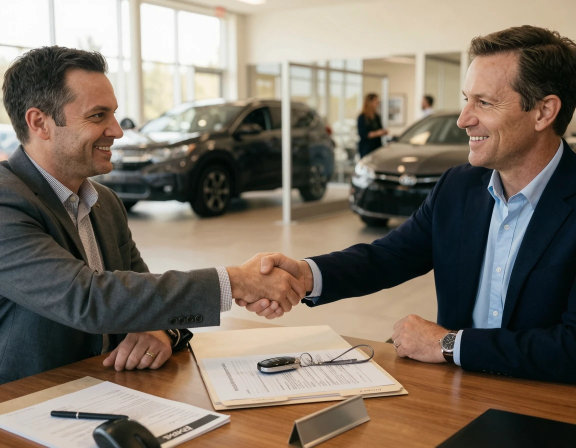 자동차 리스 계약 체결 모습