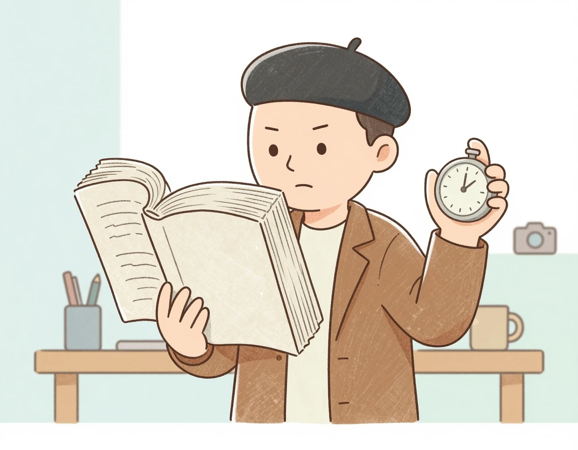 대본과 초시계를 든 감독