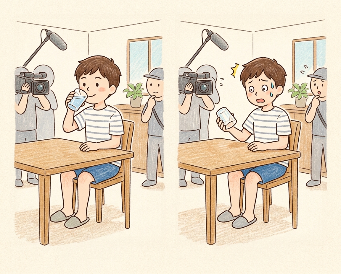 영화 속 연속성 오류 장면 일러스트